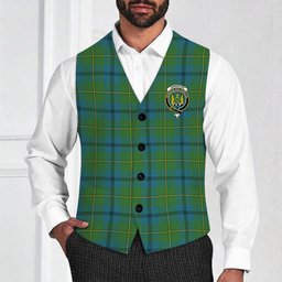 ScotsTee Shop Scottish Johnstone Ancient Crest Tartan Waistcoat Sleeveless Suit Vest