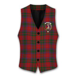 ScotsTee Shop Scottish MacQuarrie 3 Crest Tartan Waistcoat Sleeveless Suit Vest
