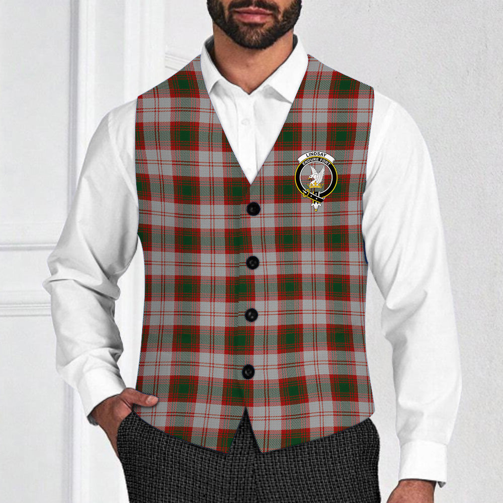 ScotsTee Shop Scottish Lindsay Dress Red Crest Tartan Waistcoat Sleeveless Suit Vest