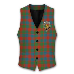 ScotsTee Shop Scottish McGowan Ancient Crest Tartan Waistcoat Sleeveless Suit Vest
