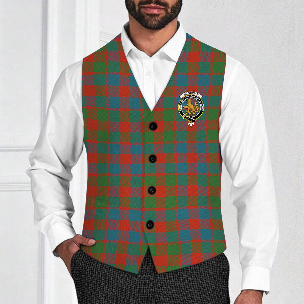 ScotsTee Shop Scottish McGowan Ancient Crest Tartan Waistcoat Sleeveless Suit Vest
