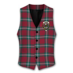 ScotsTee Shop Scottish McLaine of Loch Buie Modern Crest Tartan Waistcoat Sleeveless Suit Vest