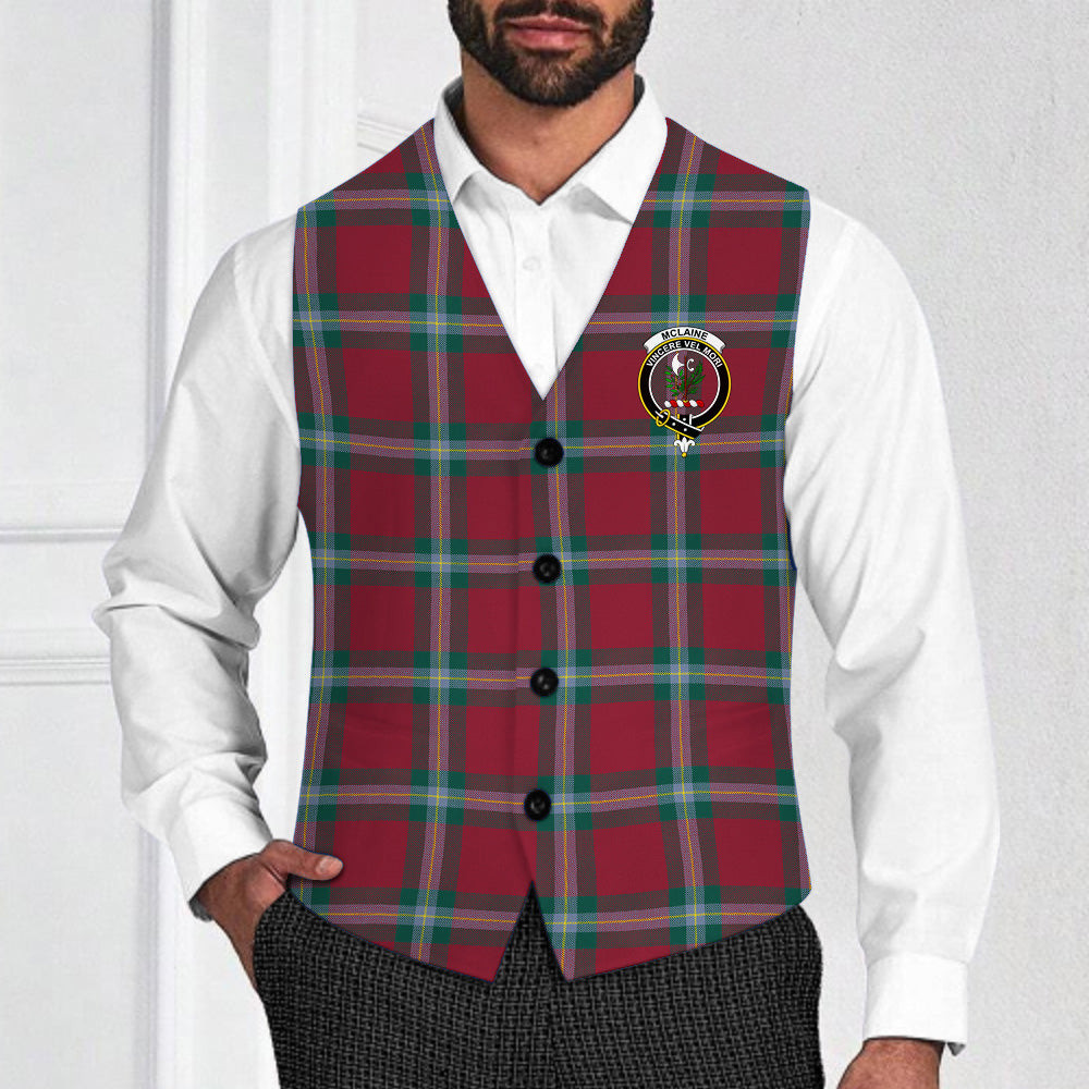 ScotsTee Shop Scottish McLaine of Loch Buie Modern Crest Tartan Waistcoat Sleeveless Suit Vest