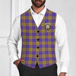 ScotsTee Shop Scottish MacLachlan 5 Crest Tartan Waistcoat Sleeveless Suit Vest