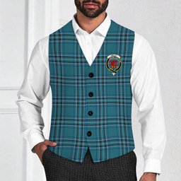 ScotsTee Shop Scottish Kelly Dress Modern Crest Tartan Waistcoat Sleeveless Suit Vest