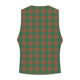 ScotsTee Shop Scottish Menzies Green Ancient Crest Tartan Waistcoat Sleeveless Suit Vest