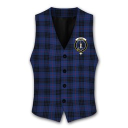 ScotsTee Shop Scottish McKay Blue Modern Crest Tartan Waistcoat Sleeveless Suit Vest