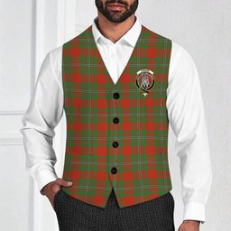 ScotsTee Shop Scottish Strang Ancient Crest Tartan Waistcoat Sleeveless Suit Vest