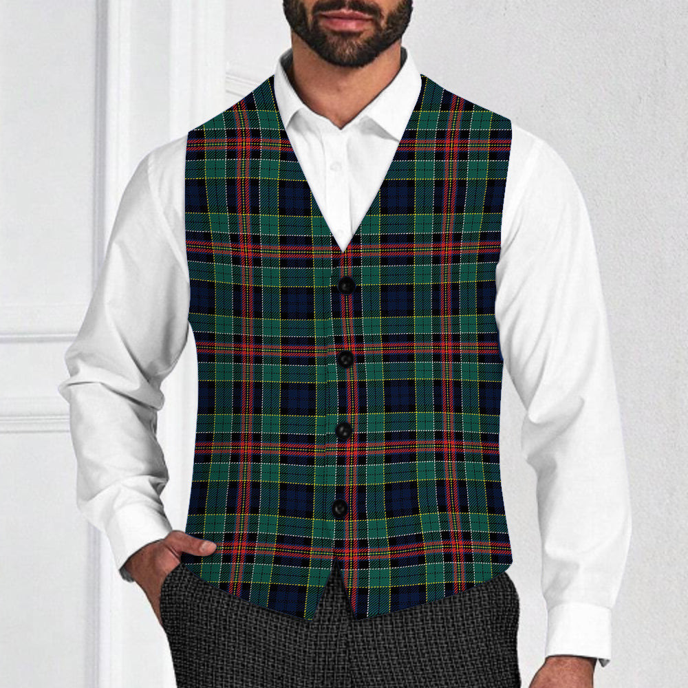 ScotsTee Shop Scottish Allison Modern Tartan Waistcoat Sleeveless Suit Vest