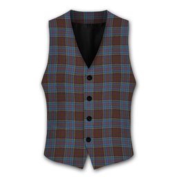 ScotsTee Shop Scottish Anderson Highland Society of London Tartan Waistcoat Sleeveless Suit Vest