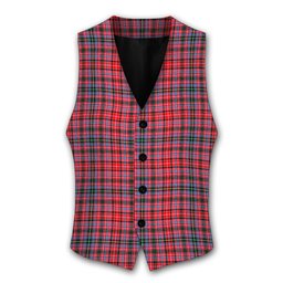 ScotsTee Shop Scottish Aberdeen SC Tartan Waistcoat Sleeveless Suit Vest