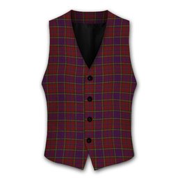 ScotsTee Shop Scottish Anderson of Kinnedear Red Tartan Waistcoat Sleeveless Suit Vest