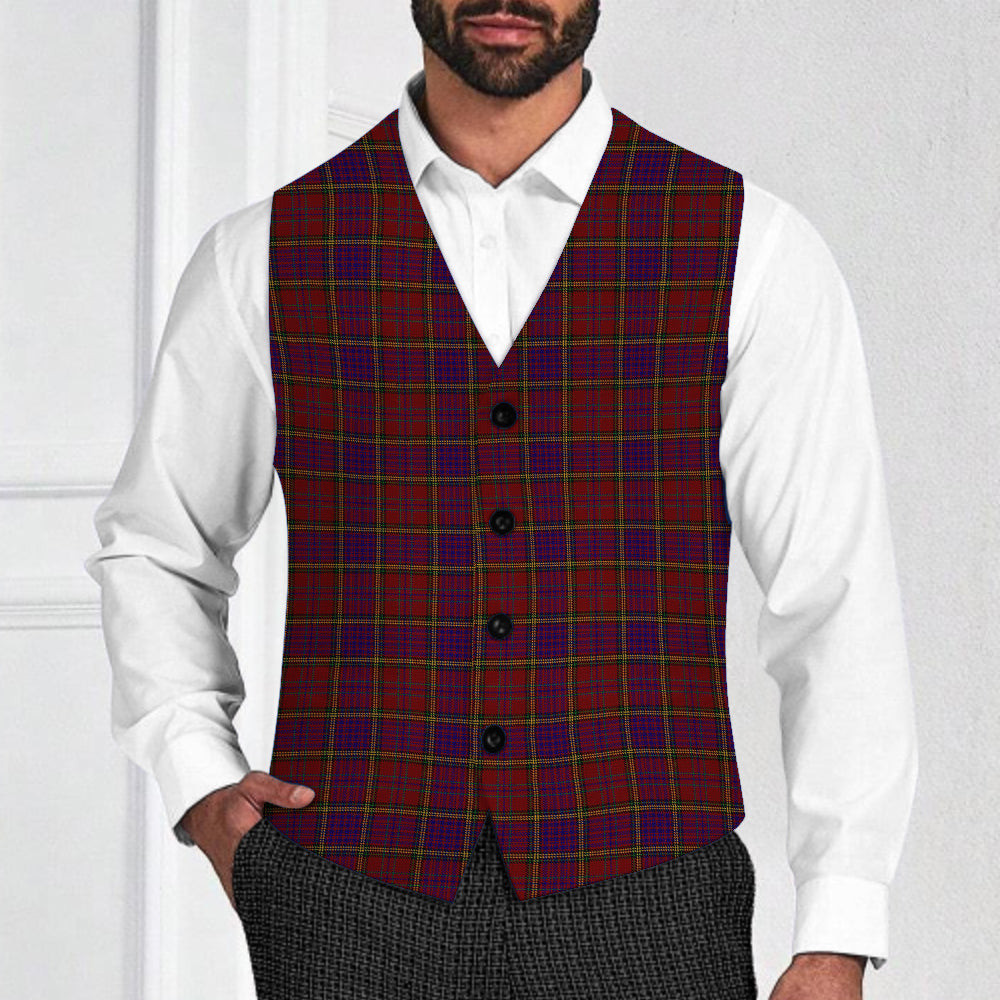ScotsTee Shop Scottish Anderson of Kinnedear Red Tartan Waistcoat Sleeveless Suit Vest