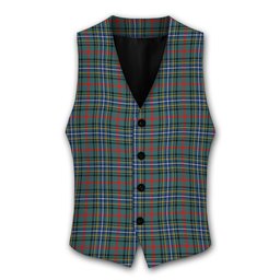 ScotsTee Shop Scottish Bisset Modern Tartan Waistcoat Sleeveless Suit Vest
