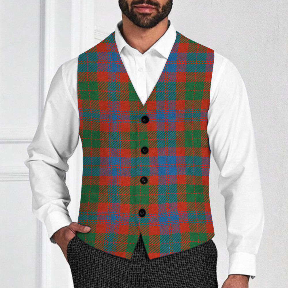 ScotsTee Shop Scottish Black Watch Pipe Band Ancient Tartan Waistcoat Sleeveless Suit Vest