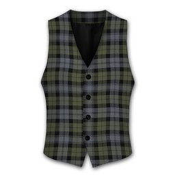 ScotsTee Shop Scottish Black Watch Large Sett Ancient Tartan Waistcoat Sleeveless Suit Vest