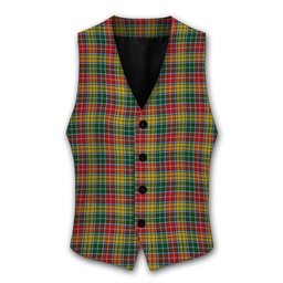 ScotsTee Shop Scottish Buchanan 1850 Tartan Waistcoat Sleeveless Suit Vest