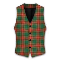 ScotsTee Shop Scottish Baxter Ancient Tartan Waistcoat Sleeveless Suit Vest