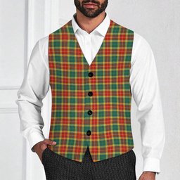 ScotsTee Shop Scottish Buchanan Old Sett Tartan Waistcoat Sleeveless Suit Vest