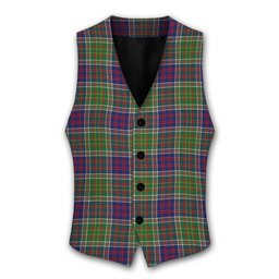 ScotsTee Shop Scottish Bowie Modern Tartan Waistcoat Sleeveless Suit Vest