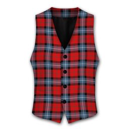 ScotsTee Shop Scottish Baillie of Polkemmet Red Modern Tartan Waistcoat Sleeveless Suit Vest