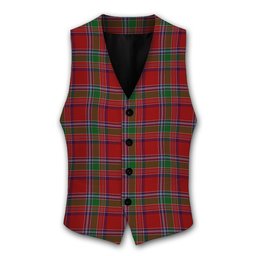 ScotsTee Shop Scottish Birral Tartan Waistcoat Sleeveless Suit Vest