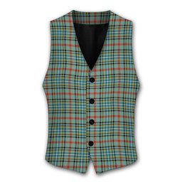 ScotsTee Shop Scottish Bisset Ancient Tartan Waistcoat Sleeveless Suit Vest