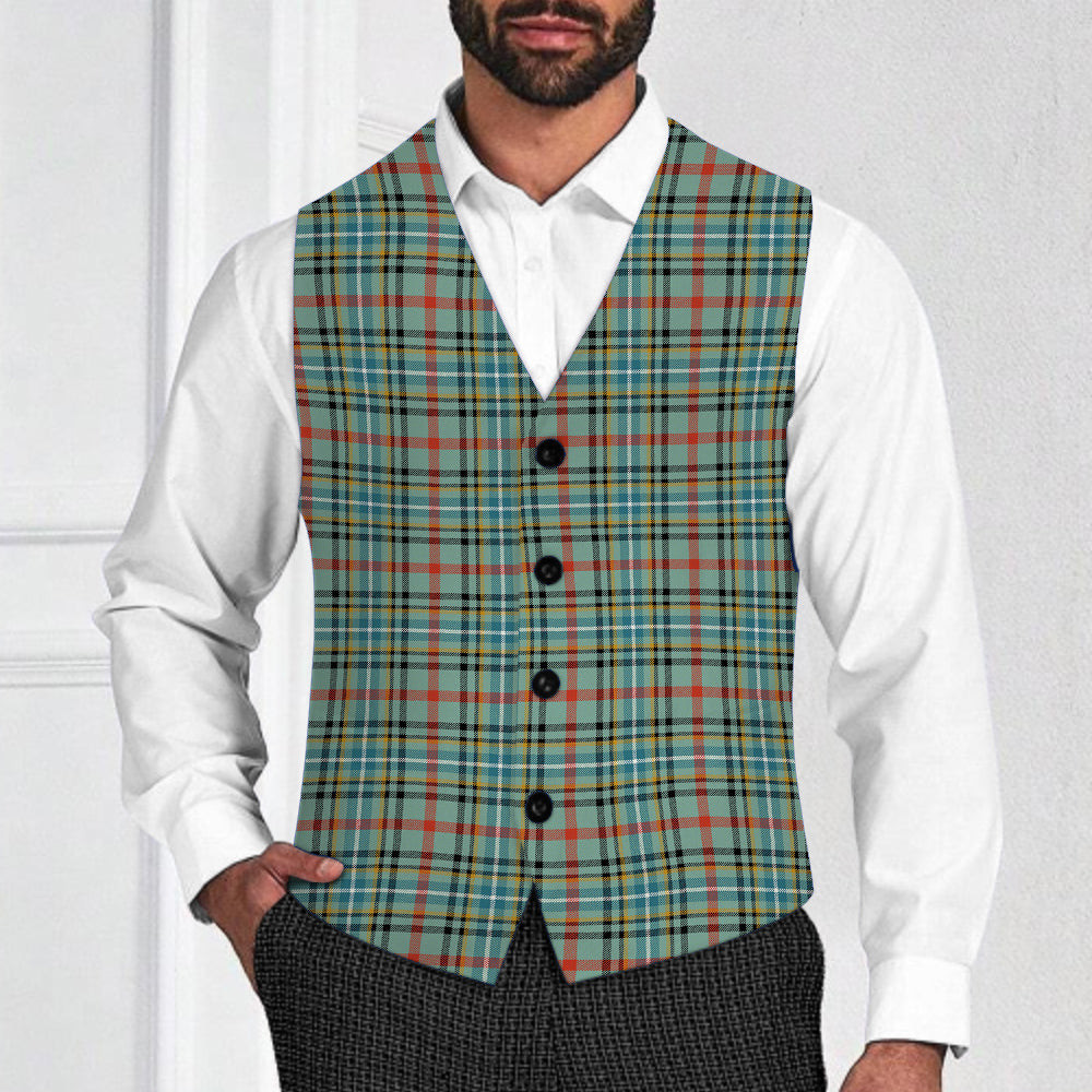 ScotsTee Shop Scottish Bisset Ancient Tartan Waistcoat Sleeveless Suit Vest