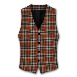 ScotsTee Shop Scottish Buchanan Old Dress Tartan Waistcoat Sleeveless Suit Vest