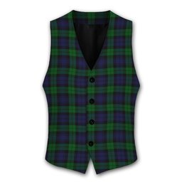 ScotsTee Shop Scottish Black Watch Tartan Waistcoat Sleeveless Suit Vest