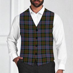 ScotsTee Shop Scottish Bowie Black Tartan Waistcoat Sleeveless Suit Vest