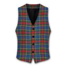 ScotsTee Shop Scottish Bethune Modern Tartan Waistcoat Sleeveless Suit Vest