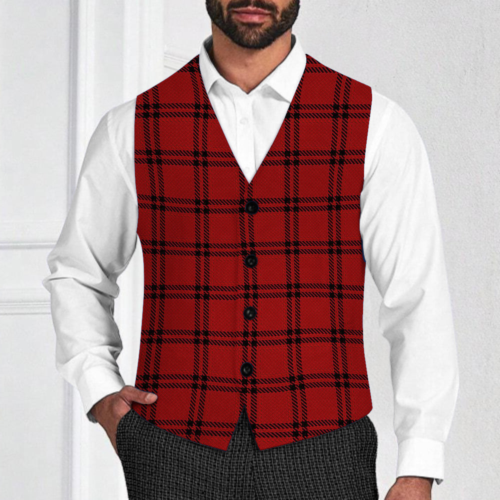 ScotsTee Shop Scottish Buie Tartan Waistcoat Sleeveless Suit Vest