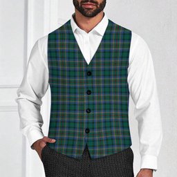 ScotsTee Shop Scottish Cockburn Modern Tartan Waistcoat Sleeveless Suit Vest