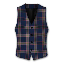 ScotsTee Shop Scottish Crichton Modern Tartan Waistcoat Sleeveless Suit Vest