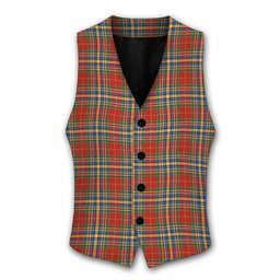 ScotsTee Shop Scottish Chattan Chief Ancient Tartan Waistcoat Sleeveless Suit Vest