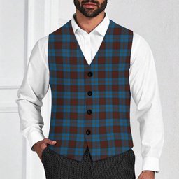 ScotsTee Shop Scottish Cameron Hunting Tartan Waistcoat Sleeveless Suit Vest