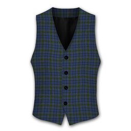 ScotsTee Shop Scottish Cockburn Blue Tartan Waistcoat Sleeveless Suit Vest