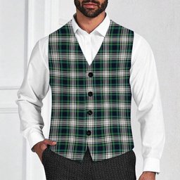 ScotsTee Shop Scottish Campbell Dress Modern Tartan Waistcoat Sleeveless Suit Vest