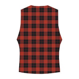 ScotsTee Shop Scottish Cameron Black and Red Ancient Tartan Waistcoat Sleeveless Suit Vest