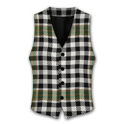 ScotsTee Shop Scottish Burns Check Ancient Tartan Waistcoat Sleeveless Suit Vest