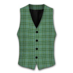 ScotsTee Shop Scottish Currie Modern Tartan Waistcoat Sleeveless Suit Vest