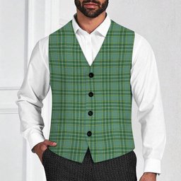 ScotsTee Shop Scottish Currie Modern Tartan Waistcoat Sleeveless Suit Vest