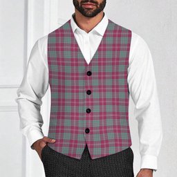 ScotsTee Shop Scottish Crawford Ancient Tartan Waistcoat Sleeveless Suit Vest