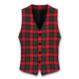 ScotsTee Shop Scottish Charteris Tartan Waistcoat Sleeveless Suit Vest