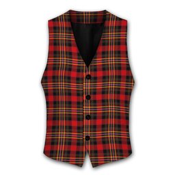 ScotsTee Shop Scottish Colville Modern Tartan Waistcoat Sleeveless Suit Vest