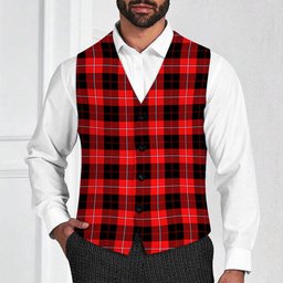 ScotsTee Shop Scottish Cunningham Modern Tartan Waistcoat Sleeveless Suit Vest