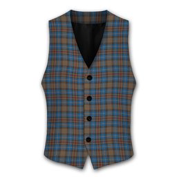 ScotsTee Shop Scottish Cockburn Brown Ancient Tartan Waistcoat Sleeveless Suit Vest