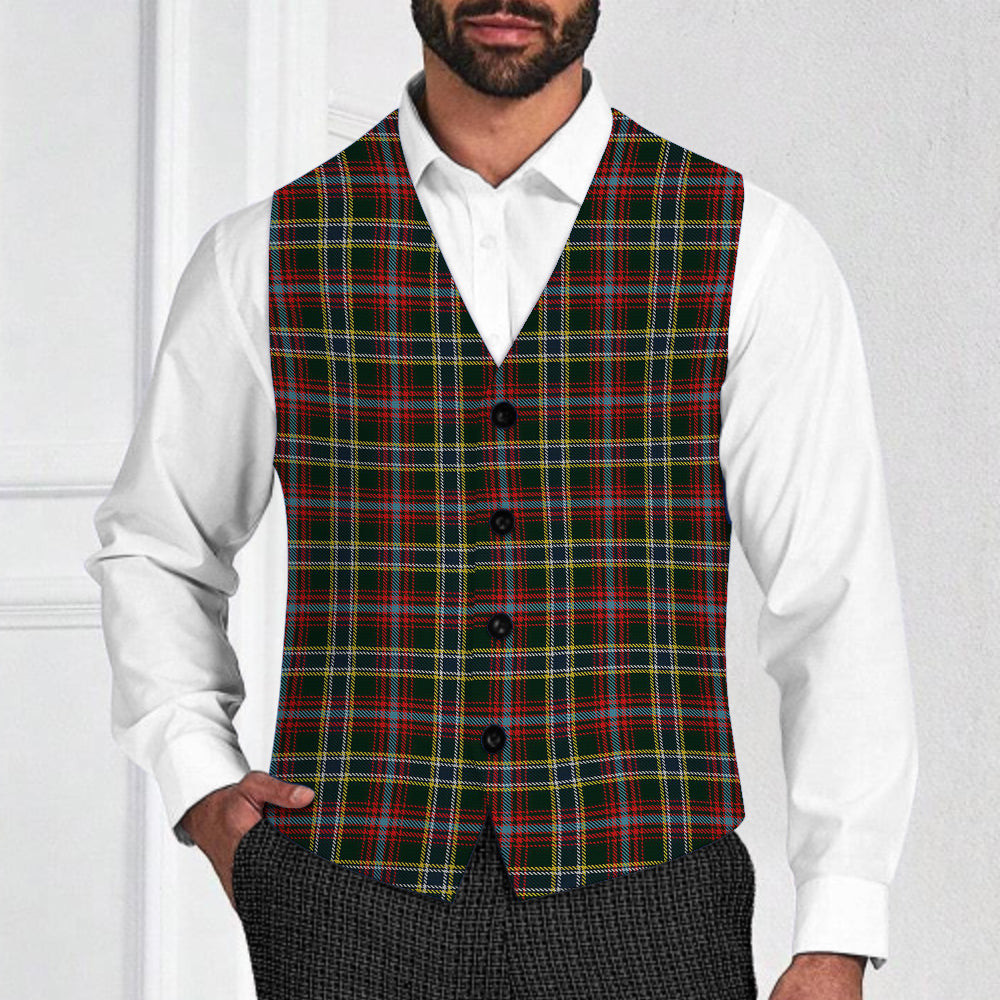 ScotsTee Shop Scottish Currie of Arran Tartan Waistcoat Sleeveless Suit Vest