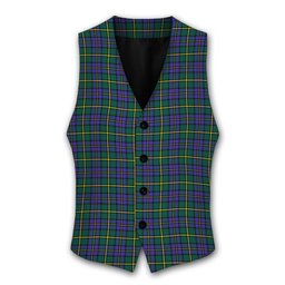 ScotsTee Shop Scottish Cape Breton Provincial Modern Tartan Waistcoat Sleeveless Suit Vest